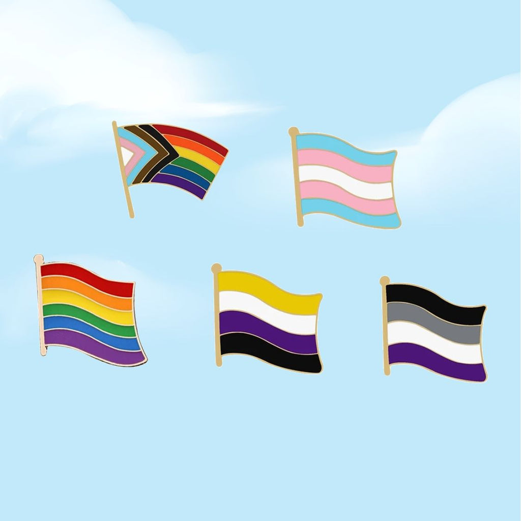 Wave Your LGBT Pride Flags Enamel Pins Collection