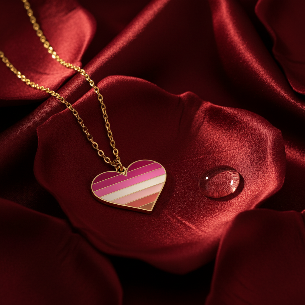 Lesbian Pride Love Necklace