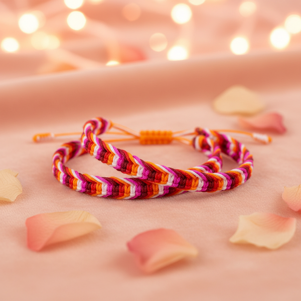 Lesbian Pride Friendship Bracelet Set