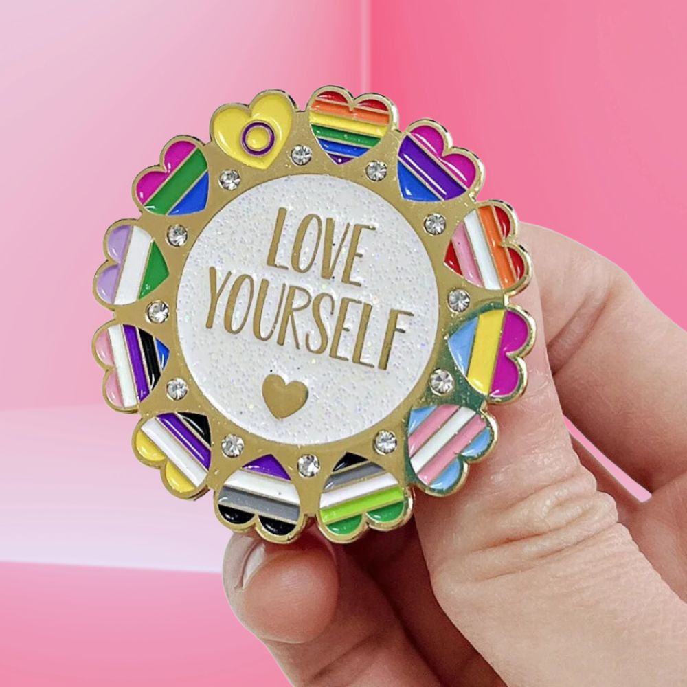 Love Yourself Rainbow Enamel Pin