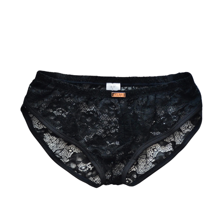 Low Waist Mesh Lace Men's Briefs