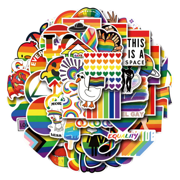 Lucky Dip Collection Of 100 Random LGBT Pride Stickers!