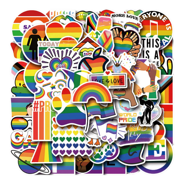 Lucky Dip Collection Of 100 Random LGBT Pride Stickers!