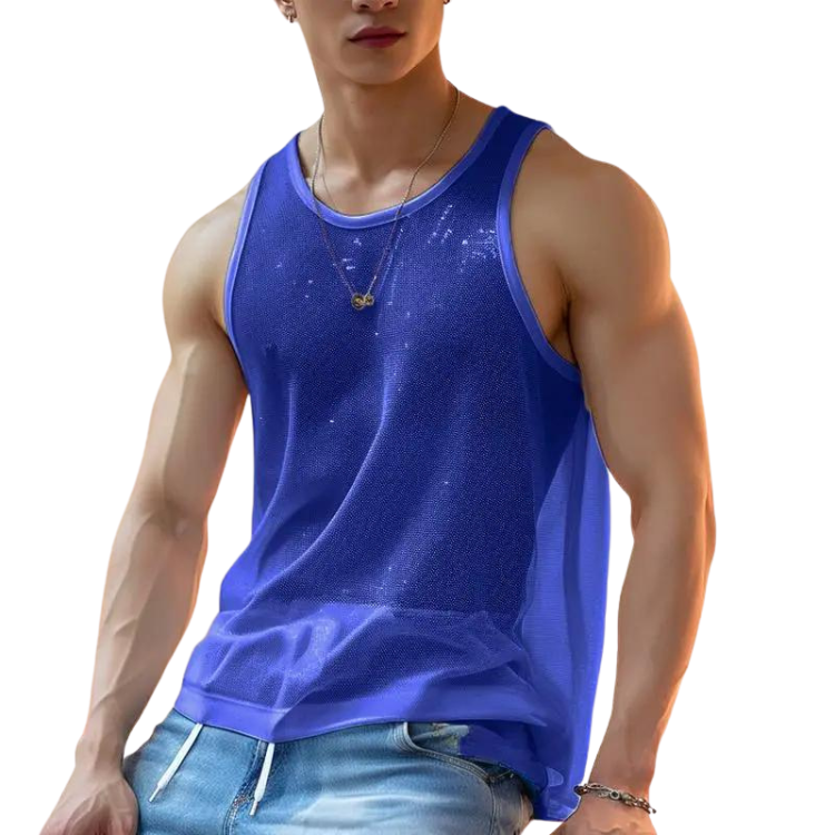 Luminous Mesh Transparent Men's Tank