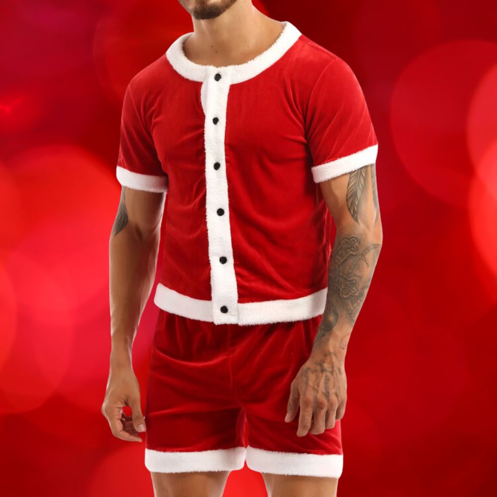 Mens Christmas Santa Claus Costume