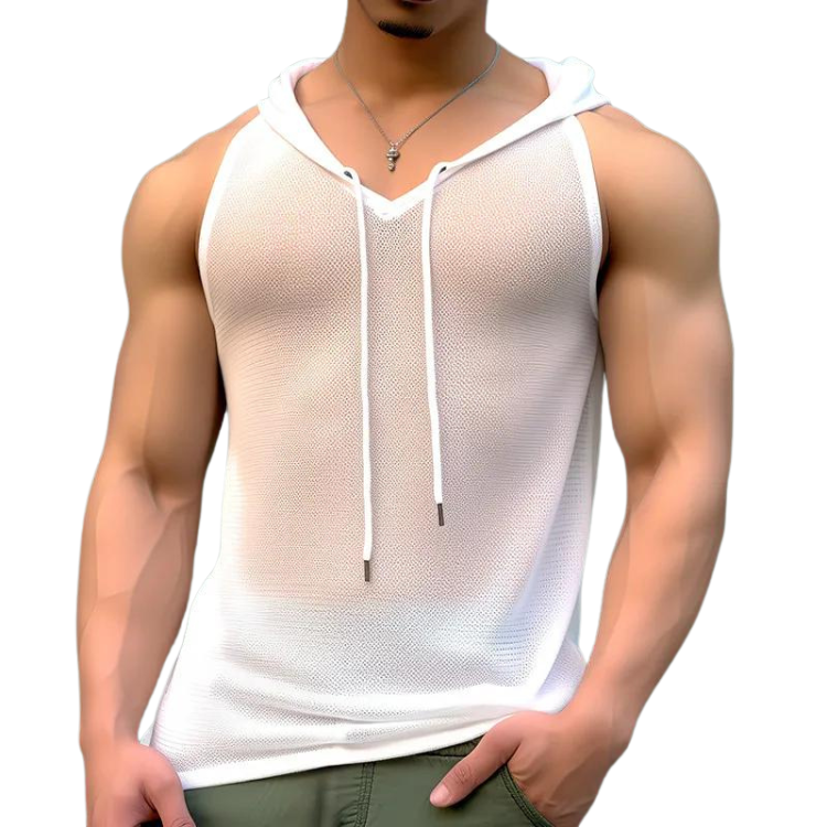 Mesh Magic Transparent Hooded Tank Top