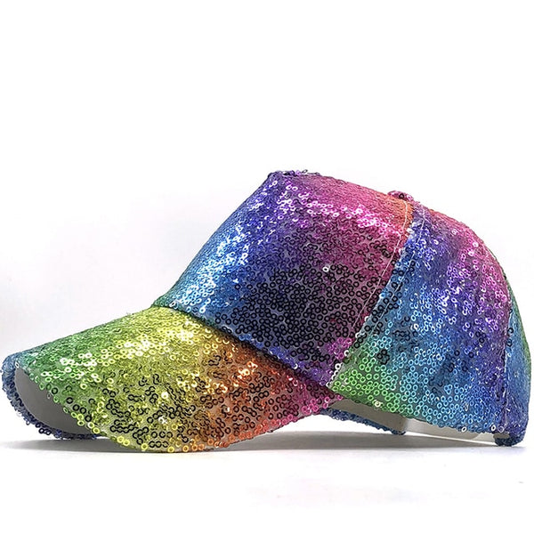  Rainbow Sequins Baseball Cap by Queer In The World sold by Queer In The World: The Shop - LGBT Merch Fashion