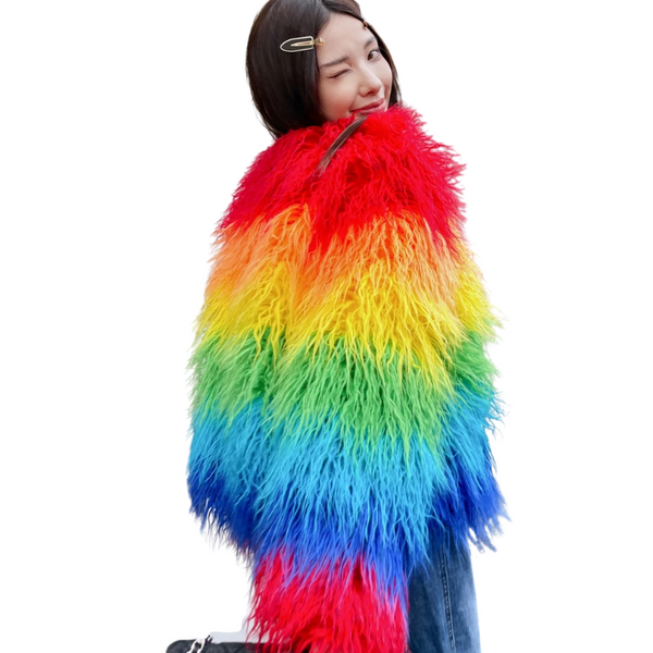 Opulent LGBT Rainbow Luxe Coat