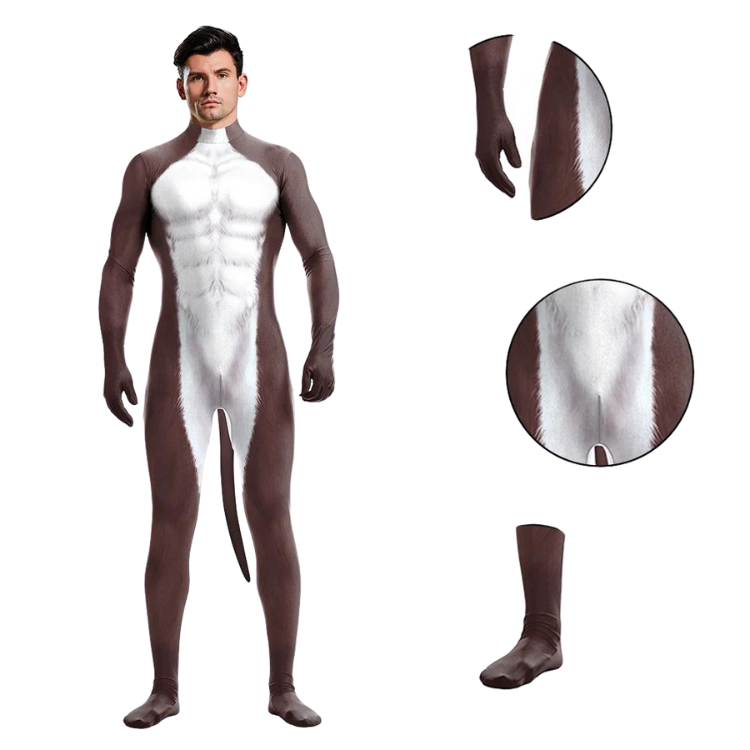 Otter Zentai Body Suit With Tail