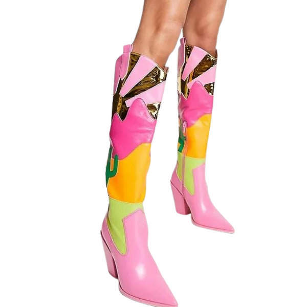 Pink Desert Cowboy Boots