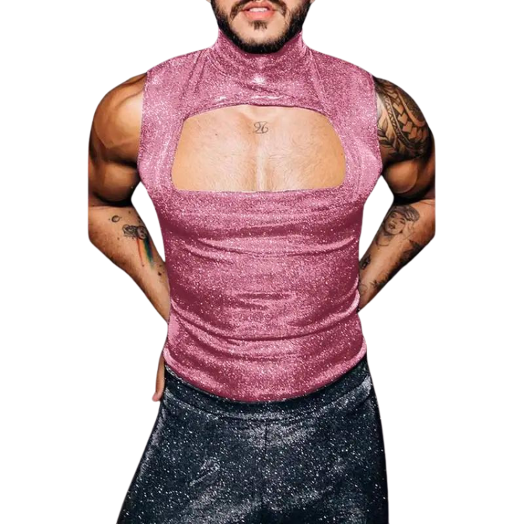 Pink Pretty In Pink Hollow Crop Top by Out Of Stock sold by Queer In The World: The Shop - LGBT Merch Fashion