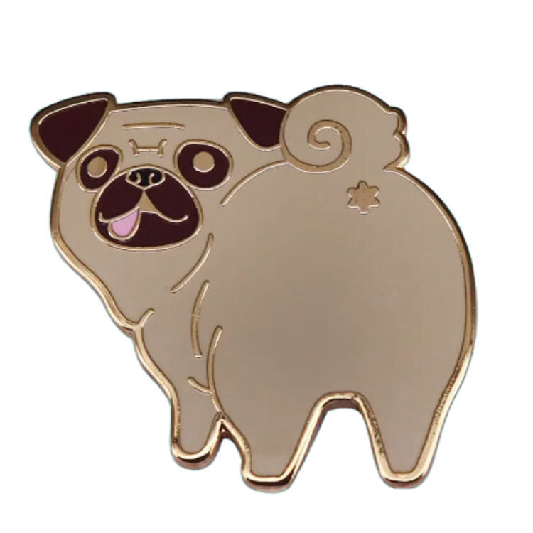  Pug Butt Enamel Pin by Queer In The World sold by Queer In The World: The Shop - LGBT Merch Fashion