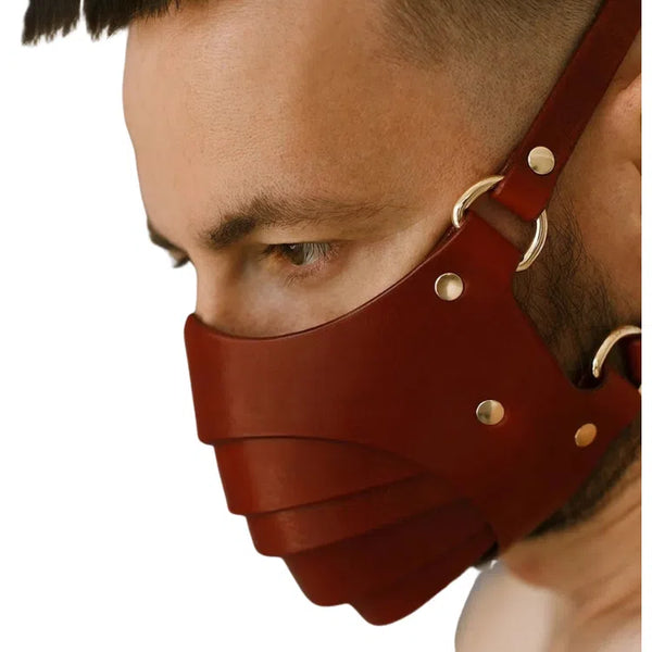 Punk Leather Breathable Mask