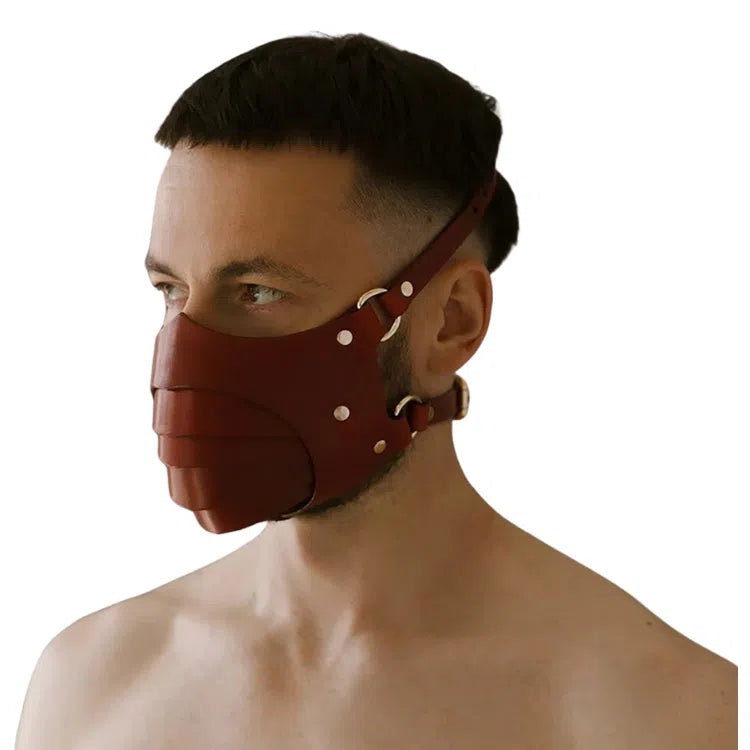 Punk Leather Breathable Mask