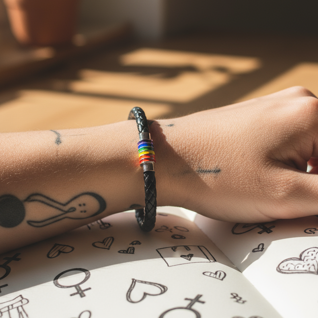 Queer Pride Woven Bracelet