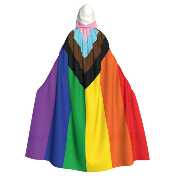 Queer Radiance Gay Pride Hooded Cape