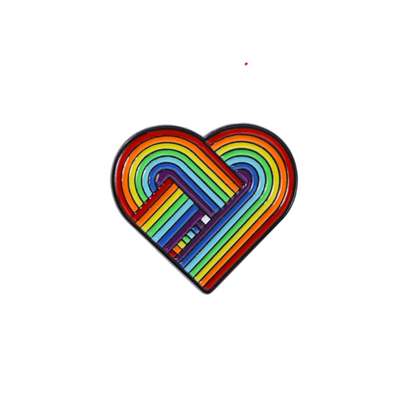 Rainbow Heart Enamel Pin