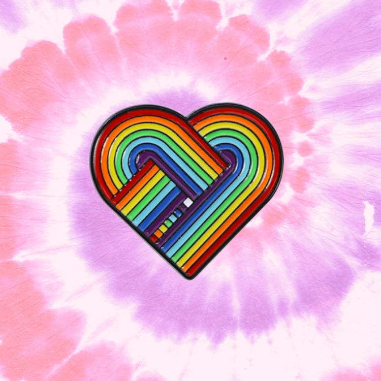 Rainbow Heart Enamel Pin