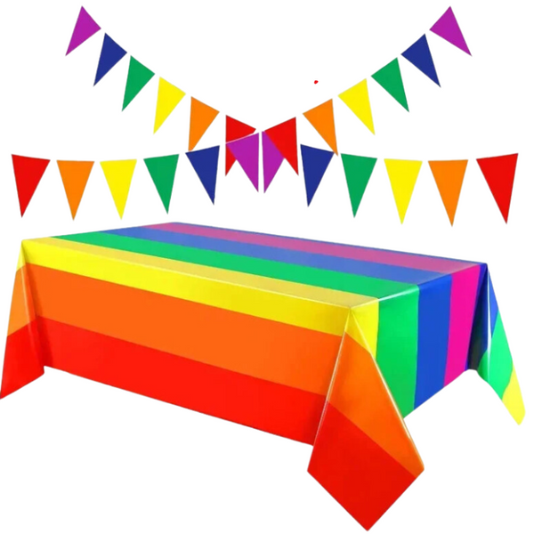 Rainbow Pride Party Tablecloth