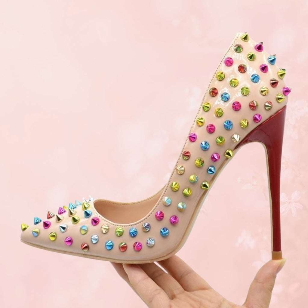  Rainbow Spiked High Heels by Queer In The World sold by Queer In The World: The Shop - LGBT Merch Fashion