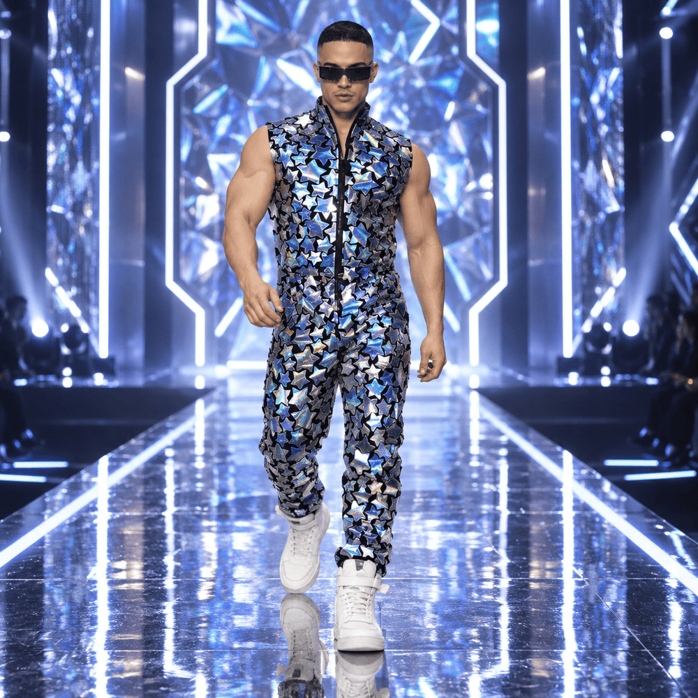 Red Mirror Overall Performance Costume Set