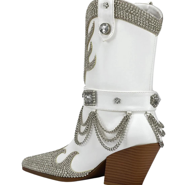 Retro Glam Crystal Stage Boots