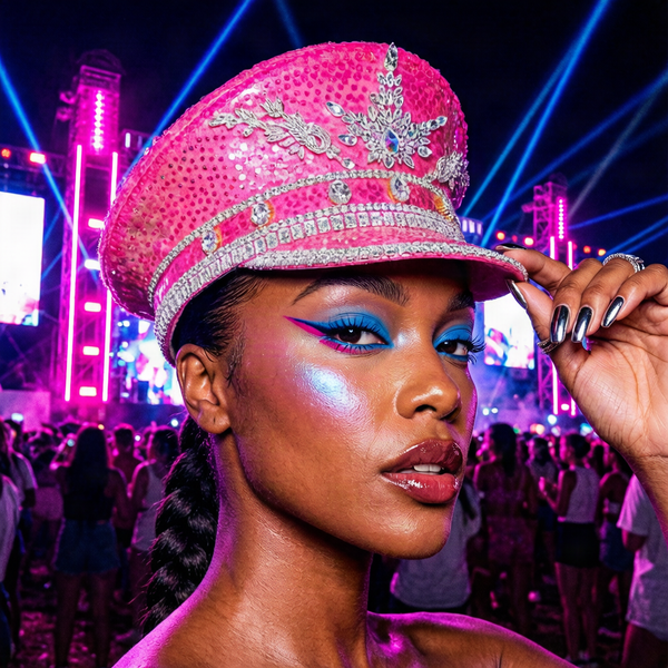 Rhinestone Ruler Queer Captain Festival Hat