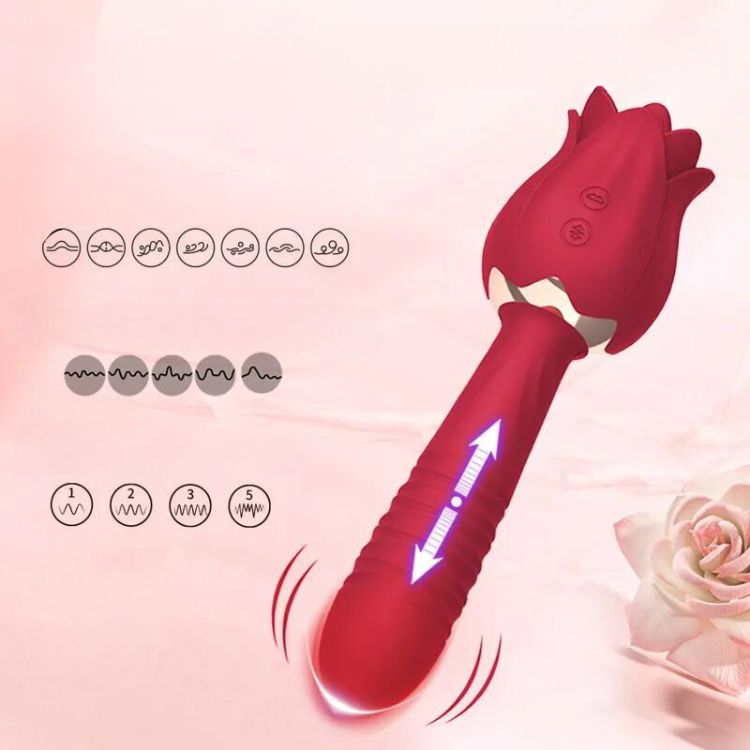 Rosebud Thrill Wand - 3-in-1 Vibrator  Queer In The World: The Shop