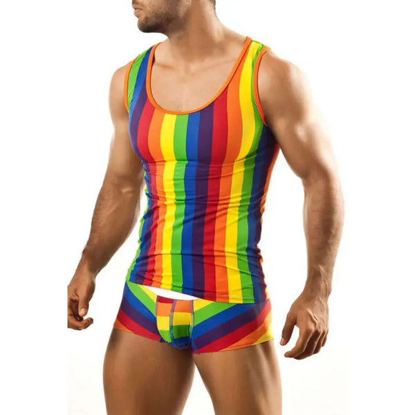 Rainbow Stripes Printed Pride Bodysuit