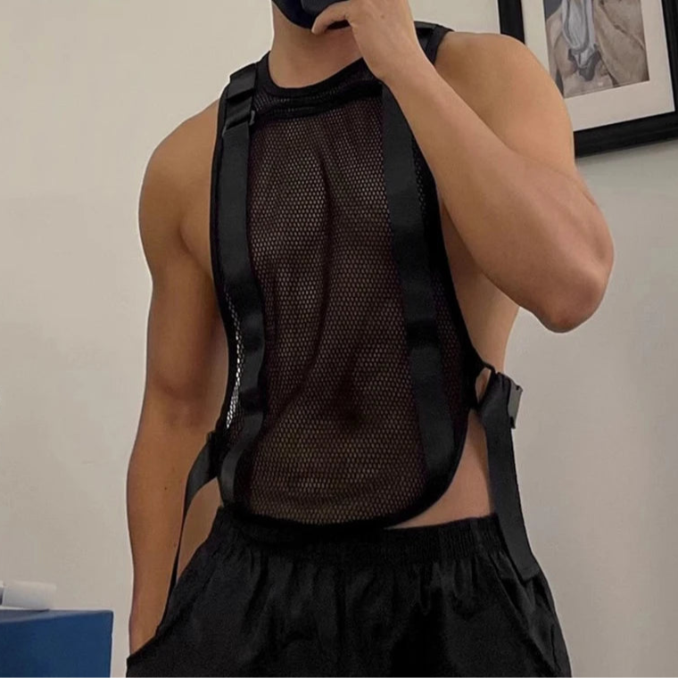 Sheer Summer Mesh Sleeveless Top