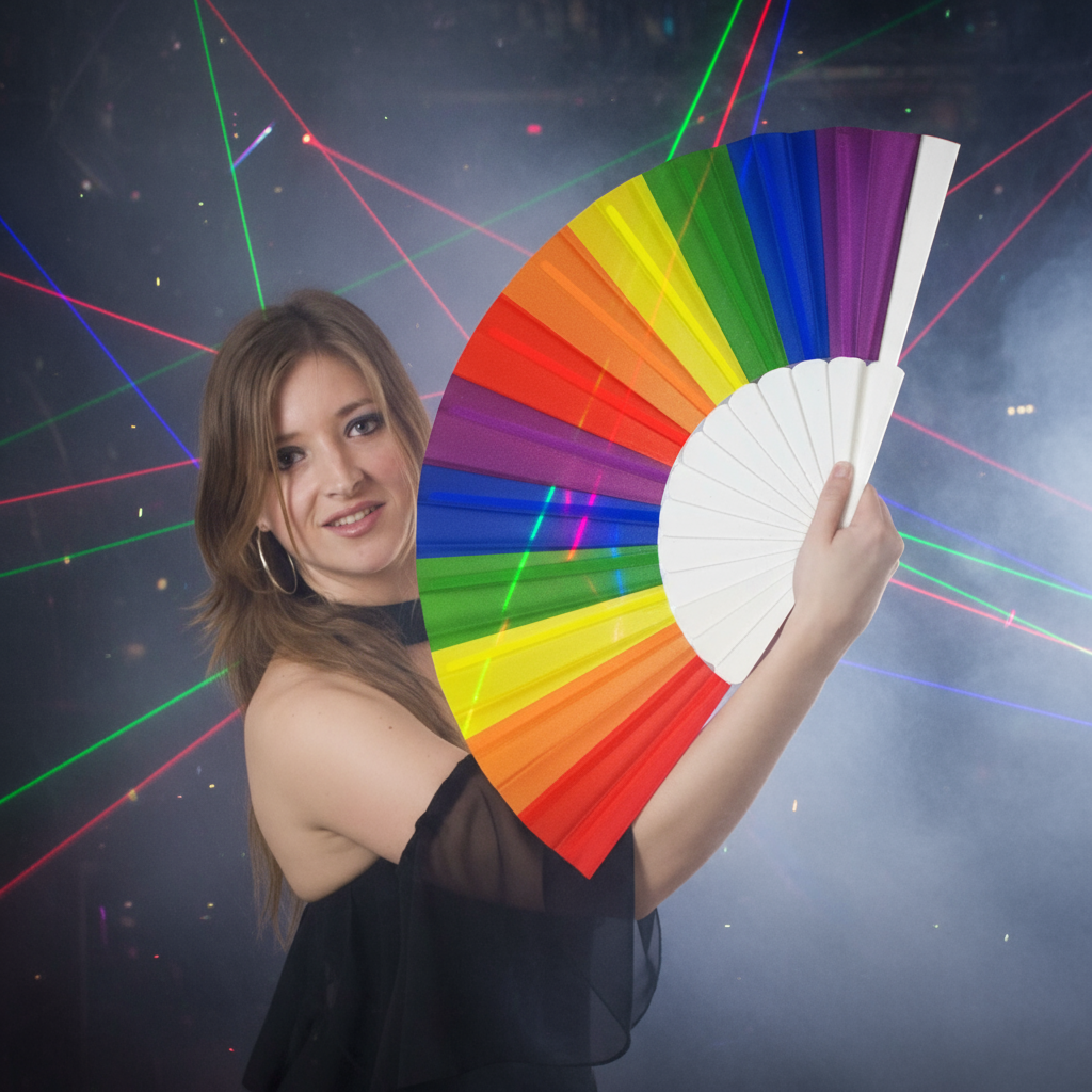 Handheld Rainbow LGBT Fan