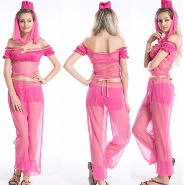 Pink Princess Jasmine Pink Belly Costume