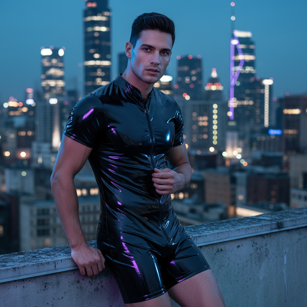 PVC Romper Bodysuit