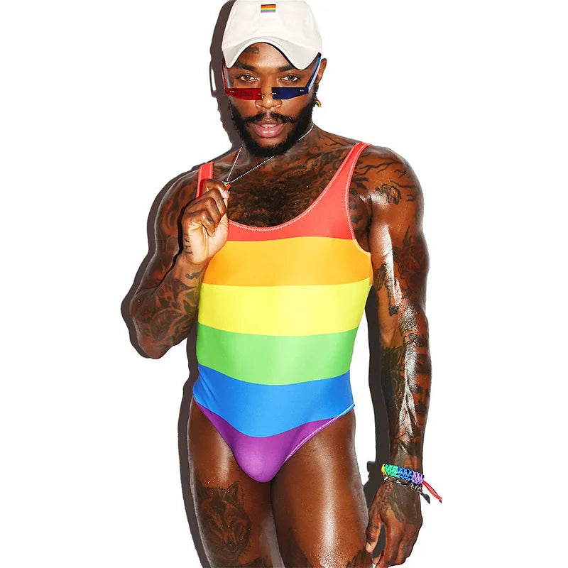 Rainbow Thong Nightclub Jumpsuit