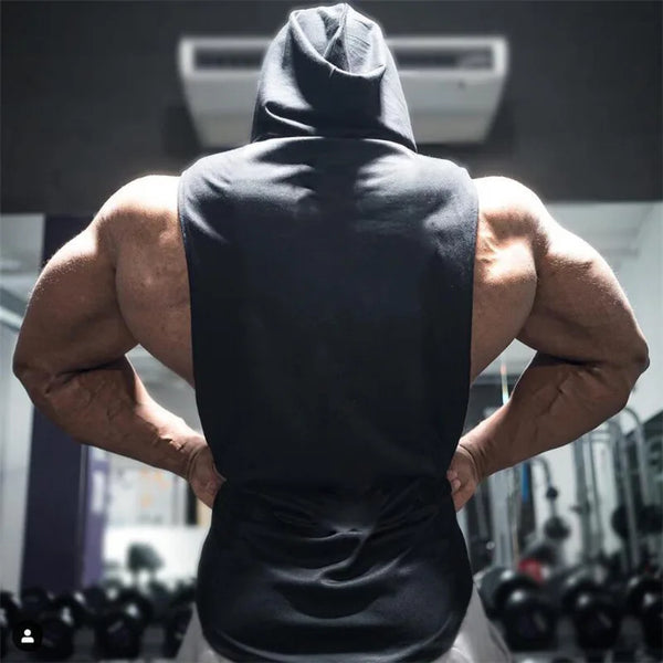 Men's Hooded Fitness Racerback Vest