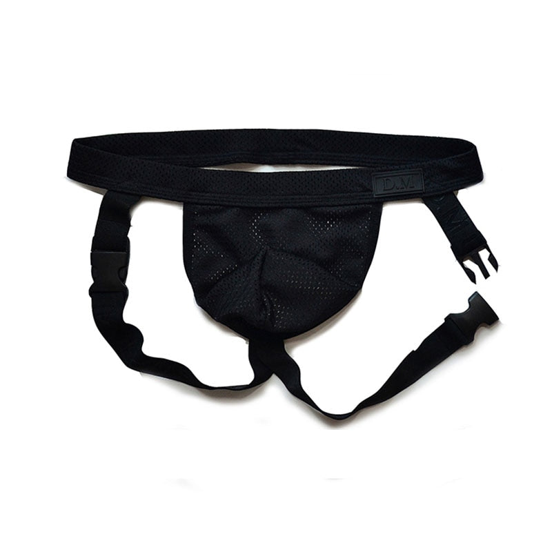 Black Buckle-Up Mesh Jockstrap by Queer In The World sold by Queer In The World: The Shop - LGBT Merch Fashion