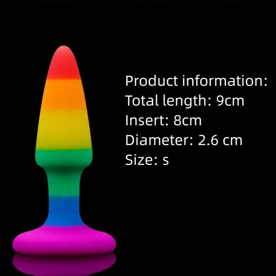 male anal butt plug LGBT Rainbow Butt Plug – Queer In The World: The Shop