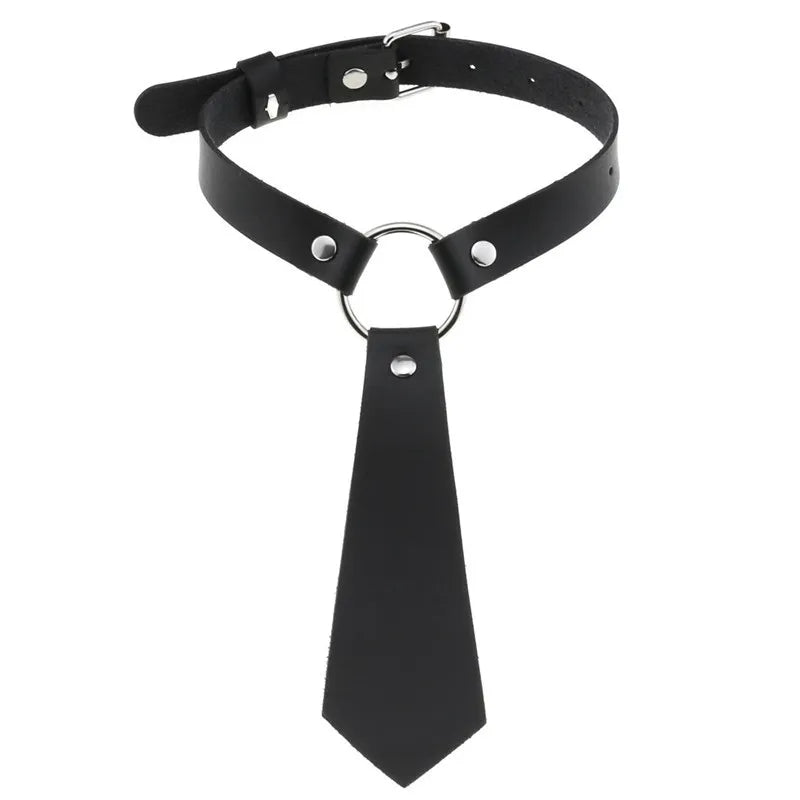 YES DADDY! PU Leather Bow Tie Choker