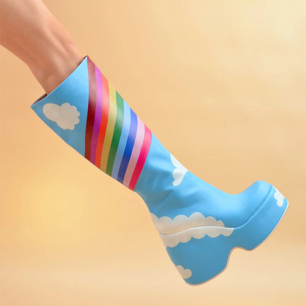 Rainbow Disco Boots