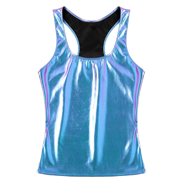 Metallic Gloss Racerback Tank