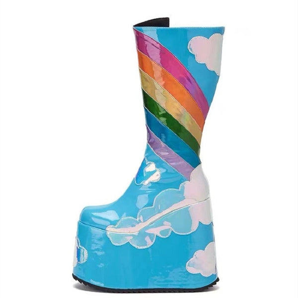 Rainbow Disco Boots