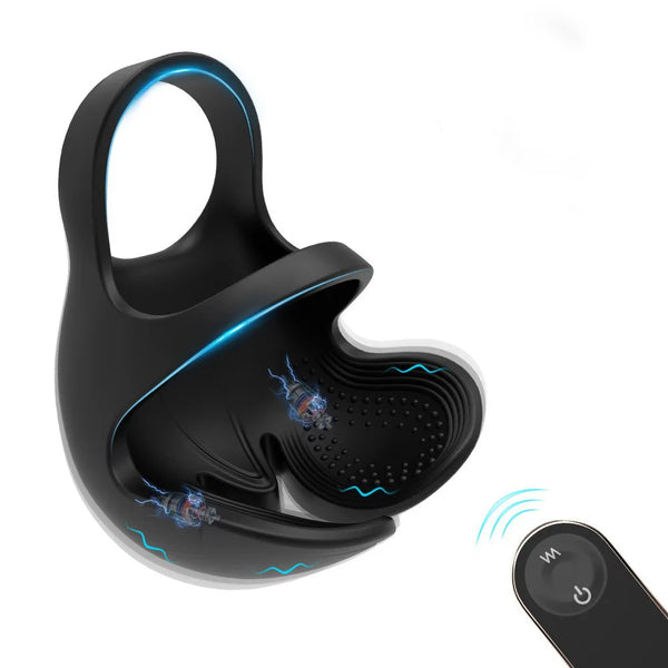 Dual-Pulse Silicone Vibrating Chastity Cage