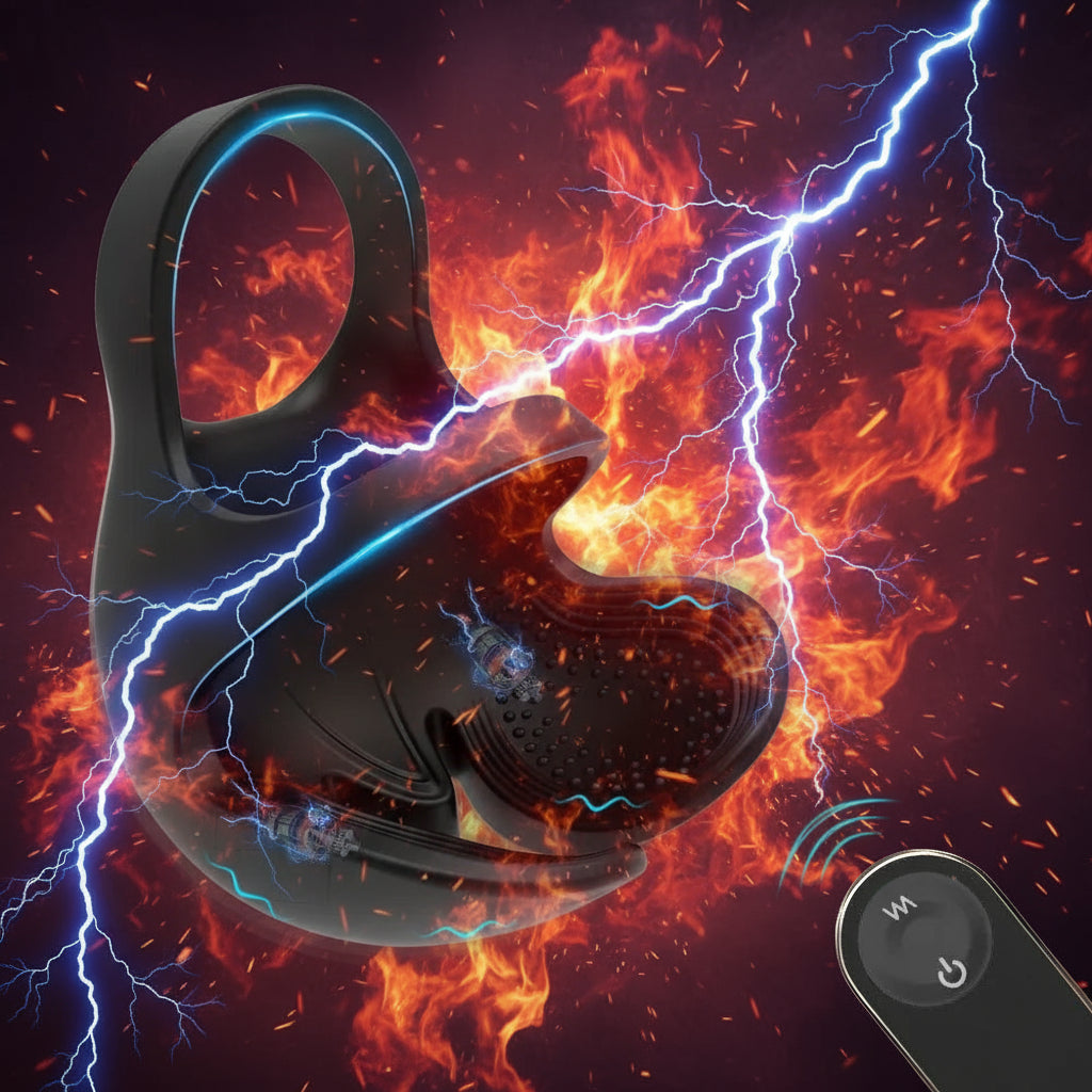 Dual-Pulse Silicone Vibrating Chastity Cage