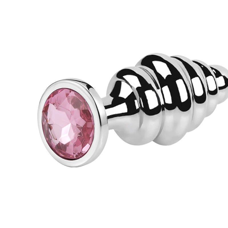 Stainless Steel Jewel Ribbed Butt Plug Queer In The World: The Shop Stainless Steel Jewel Ribbed Butt Plug Queer In The World: The Shop