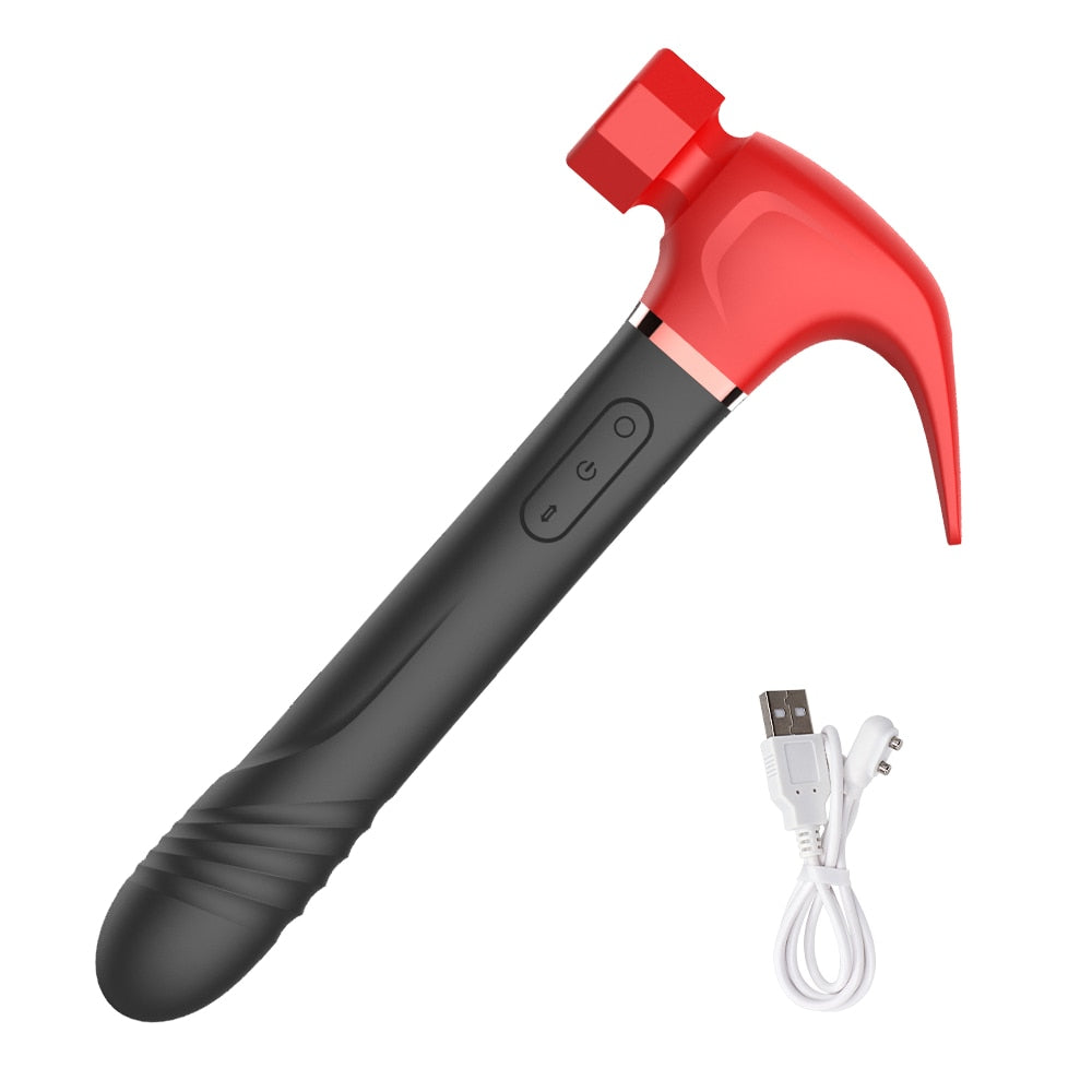 sex hammer toy Sucking Hammer Vibrator G-Spot Dildo Telescopic Thrusting Sex Toys for  Women Men main image 1