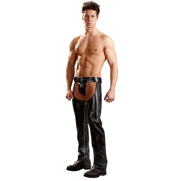 PU Leather Assless Chaps For Men