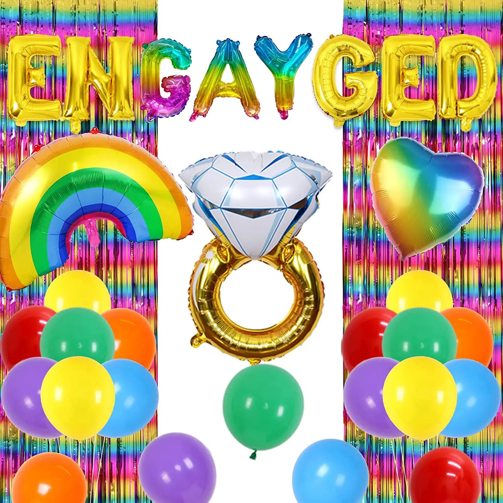 Engayged: Gay Engagement Party Balloons – Queer In The World: The Shop