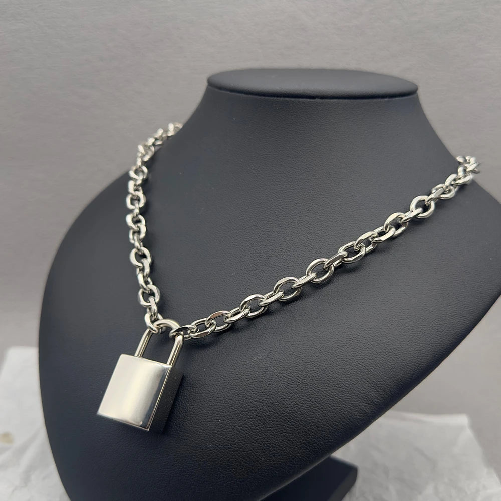 Locked In Oversized Padlock Necklace