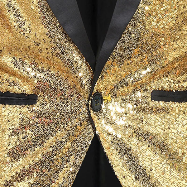 Rainbow Shiny Rainbow Sequin Tuxedo Jacket by Queer In The World sold by Queer In The World: The Shop - LGBT Merch Fashion