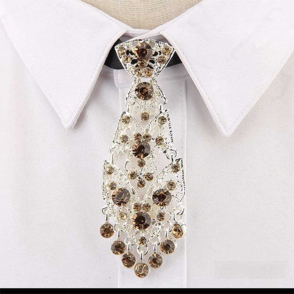 Crystal Authority Rhinestone Tie
